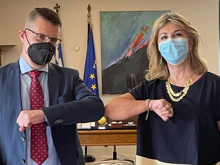 Evgeny Ignatov, CEO Euroins Greece meets with Greek Minister of Health, Mr. Vassilis Kikilias